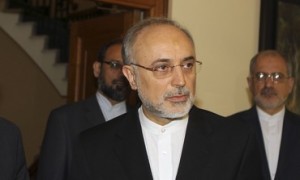 Iranian Foreign Minister Ali Akbar Salehi is seen in Nicosia