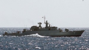This file photo shows an Iranian warship.