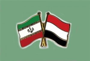 Flags of Iran and Yemen