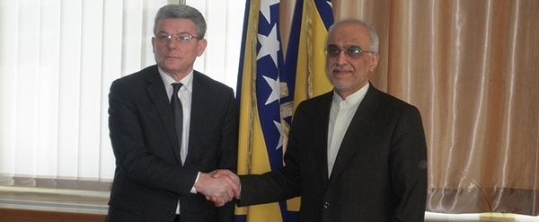  Iran's Ambassador to Sarajevo Hossein Rajabi & Chairman of Bosnian House of Representatives Šefik Džaferović