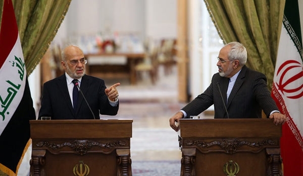 Iraqi foreign minister Ibrahim Jafari (L) & Iranian Foreign Minister Mohammad Javad Zarif (R). (File Photo)