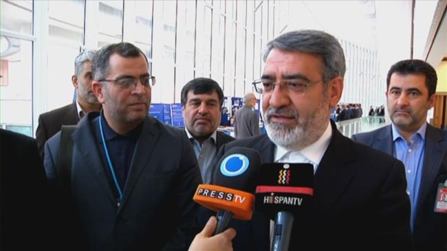 Iranian Interior Minister Abdolreza Rahmani Fazli speaks to Press TV on the sidelines of a UN meeting on narcotics.