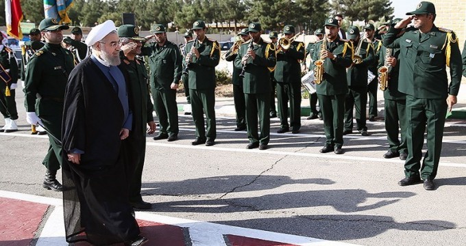 Rouhani meeting with IRGC commanders