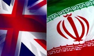 Flags of Britain & Iran
