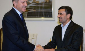 Mahmoud Ahmedinejad and Recep Tayyip Erdogan