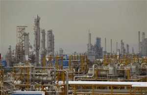 The Phase 4 and Phase 5 gas refineries are seen in Assalouyeh
