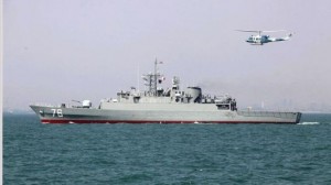Irans first domestically-built destroyer, Jamaran, launched in the waters of the Persian Gulf in February, 2010.