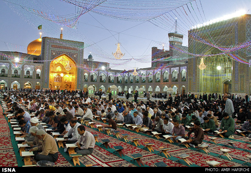 Photos Ramadan in Iran public Quran reciting in Mashhad