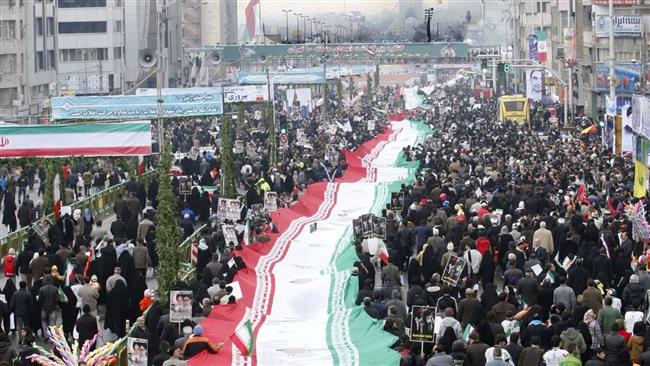 Iranians mark the anniversary of the triumph of the 1979 Islamic Revolution.
