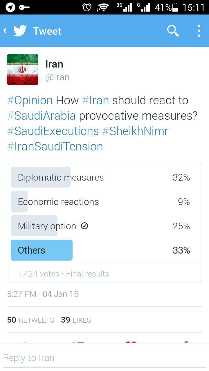 <a href='https://www.theiranproject.com' target='_blank'>The Iran Project</a> poll on Saudi provocative measures