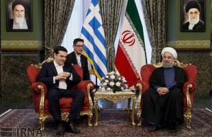 Iran President Rouhani meets Greek PM in Tehran