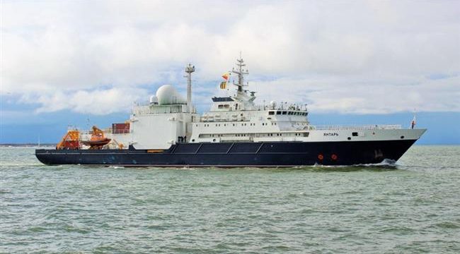 The file photo shows Russia's Yantar research ship.