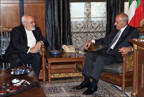 Iran FM Zarif meets Nabih Berri, the Speaker of the Parliament of Lebanon on Tuesday.