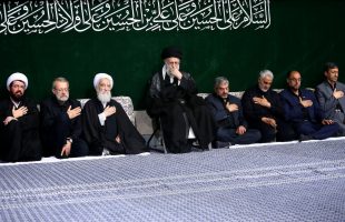 Ayat. Khamenei attends a Muharram mourning ceremony on the night of Ashura