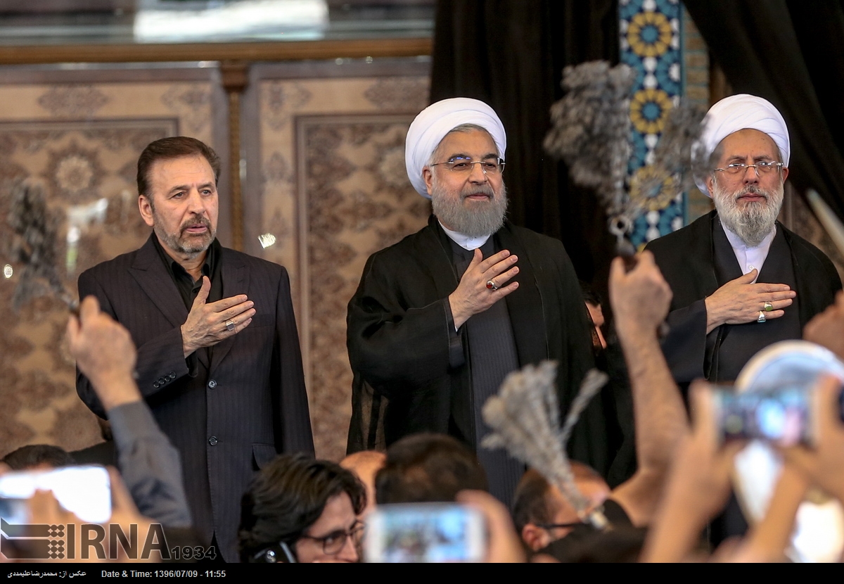 Pres. Rouhani attends Ashura mourning at Shah-Abdol-Azim 