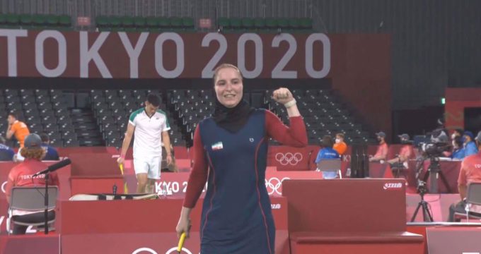 Iran's Badminton player Soraya Aqaei