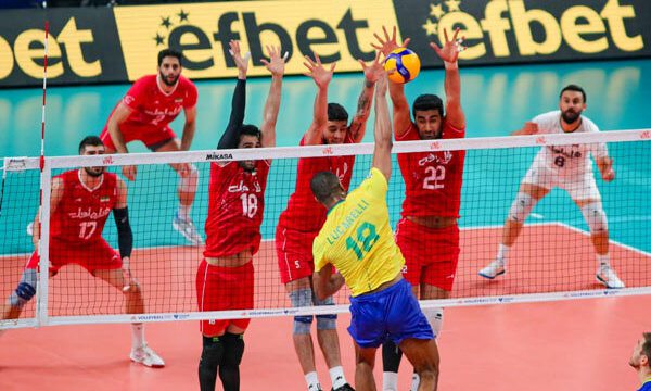 Iran fall short against Brazil in 2022 VNL