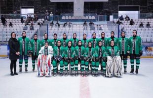 Iran women ice hockey team victorious over UAE